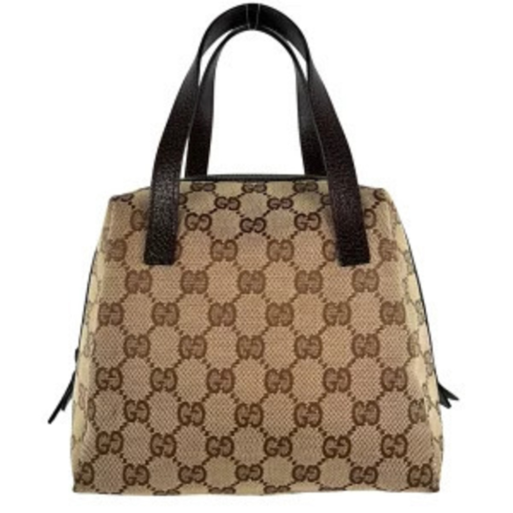 Gucci Top Handle Bag GG Canvas Beige Tan